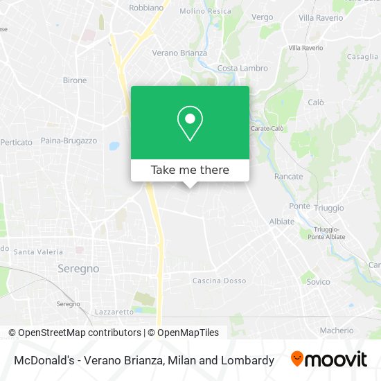 McDonald's - Verano Brianza map