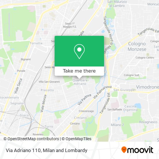 Via Adriano 110 map