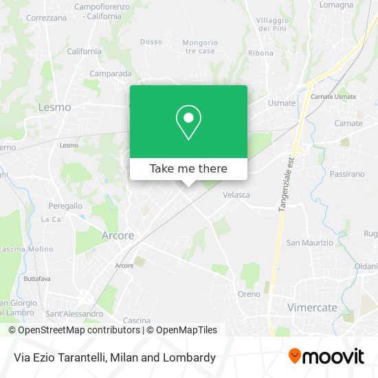 Via Ezio Tarantelli map