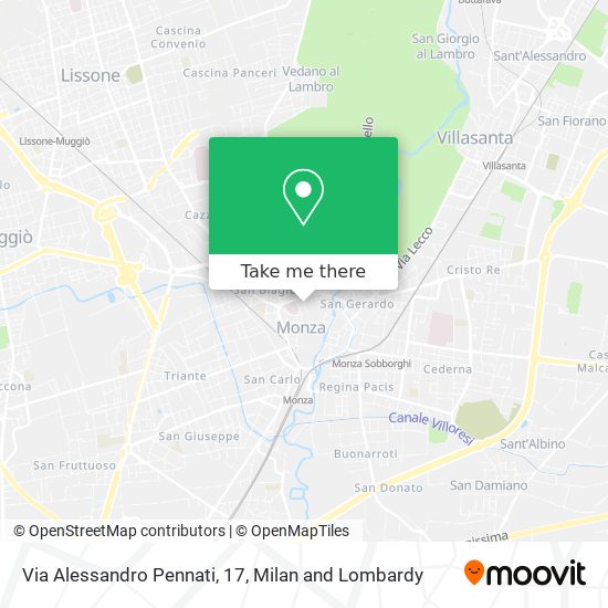 Via Alessandro Pennati, 17 map
