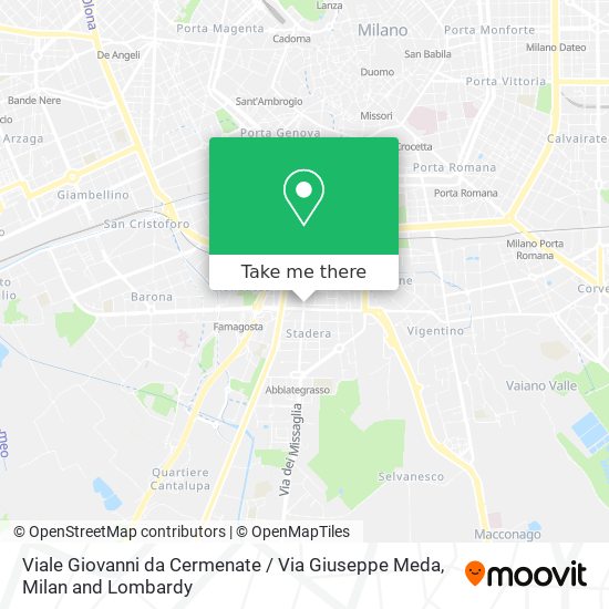 Viale Giovanni da Cermenate / Via Giuseppe Meda map