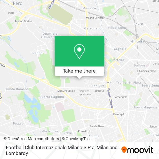 Football Club Internazionale Milano S P a map