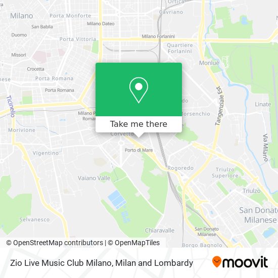 Zio Live Music Club Milano map