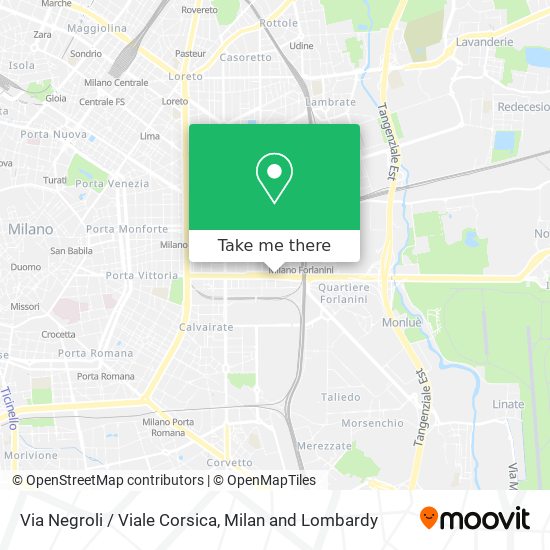 Via Negroli / Viale Corsica map