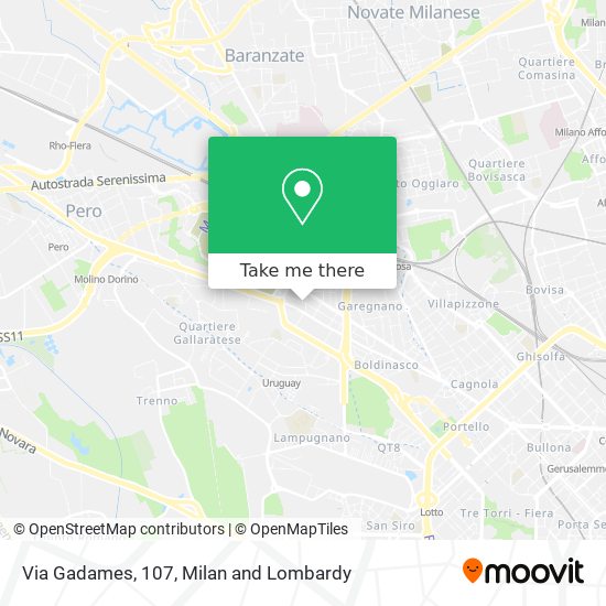 Via Gadames, 107 map