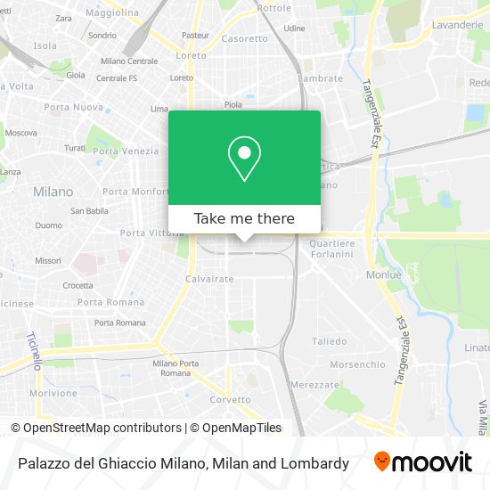 Palazzo del Ghiaccio Milano map
