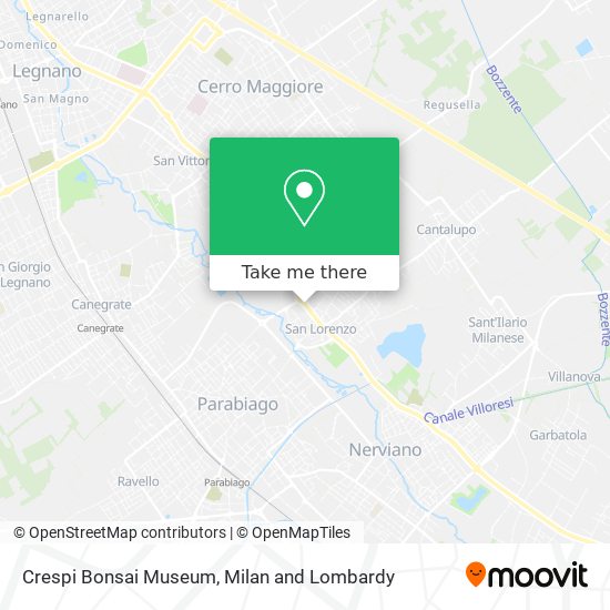Crespi Bonsai Museum map