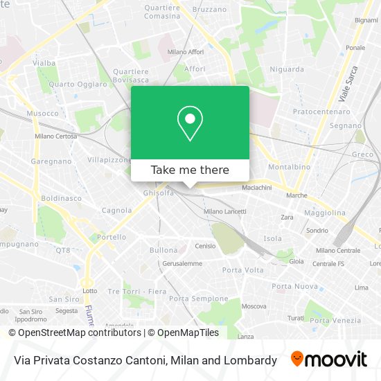 Via Privata Costanzo Cantoni map