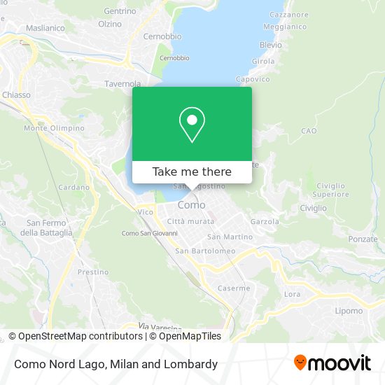 Como Nord Lago map
