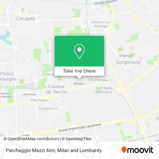 Parcheggio Mezzi Atm map