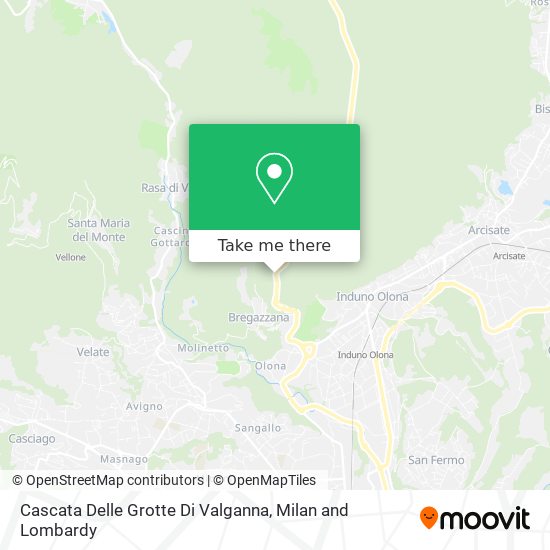 Cascata Delle Grotte Di Valganna map