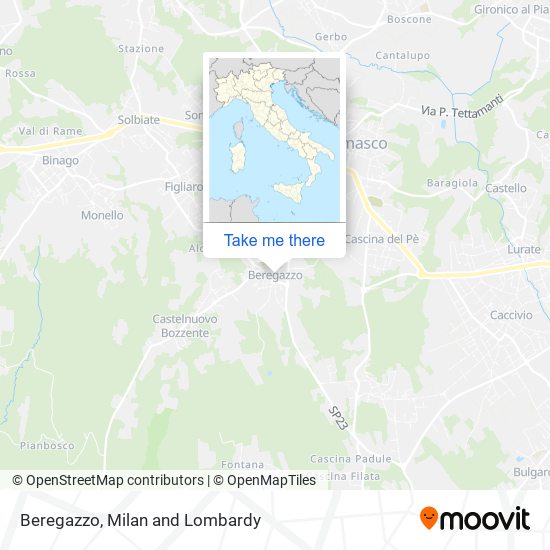 Beregazzo map