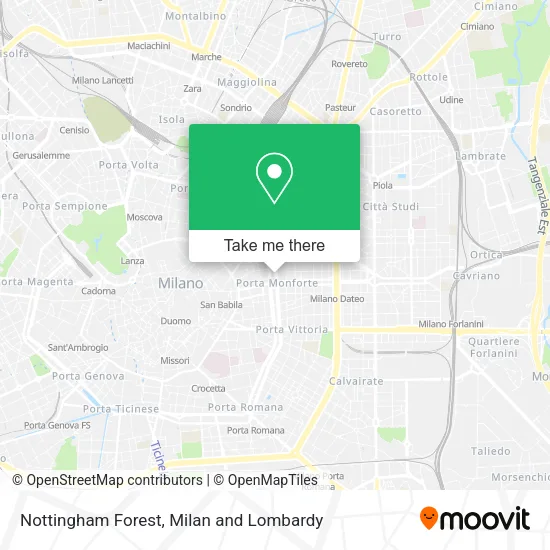Nottingham Forest map