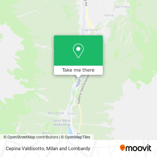 Cepina Valdisotto map