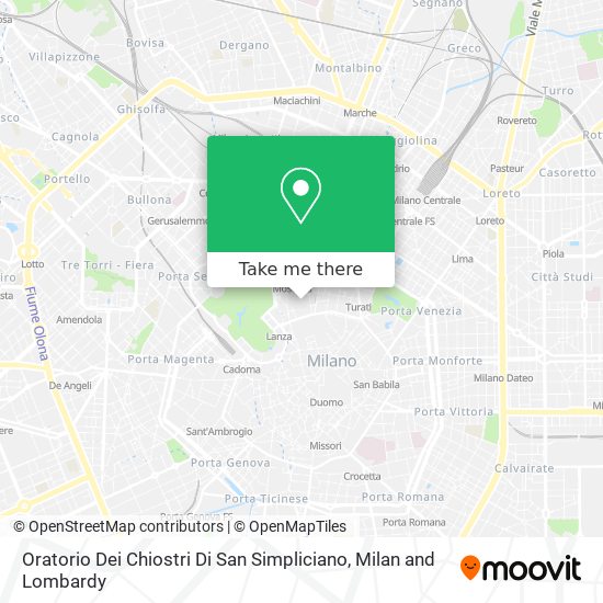 Oratorio Dei Chiostri Di San Simpliciano map