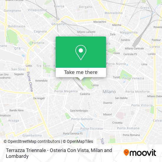 Terrazza Triennale - Osteria Con Vista map