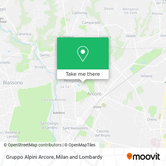 Gruppo Alpini Arcore map