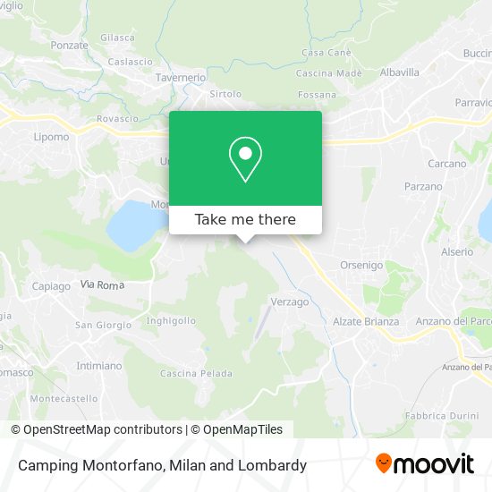 Camping Montorfano map
