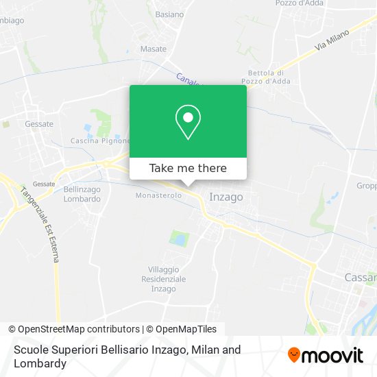 Scuole Superiori Bellisario Inzago map