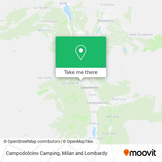 Campodolcino Camping map
