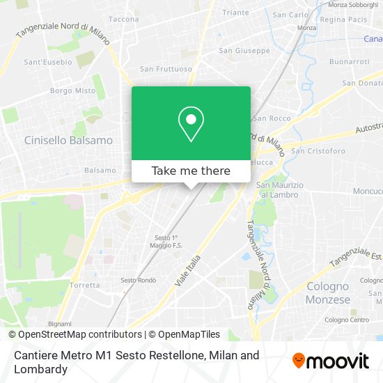 Cantiere Metro M1 Sesto Restellone map