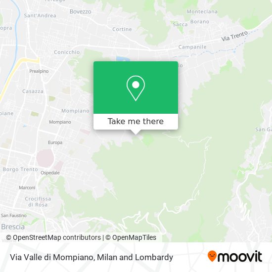 Via Valle di Mompiano map