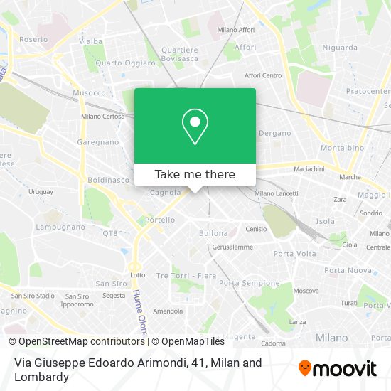 Via Giuseppe Edoardo Arimondi, 41 map
