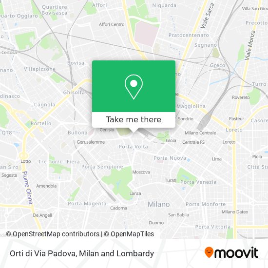 Orti di Via Padova map