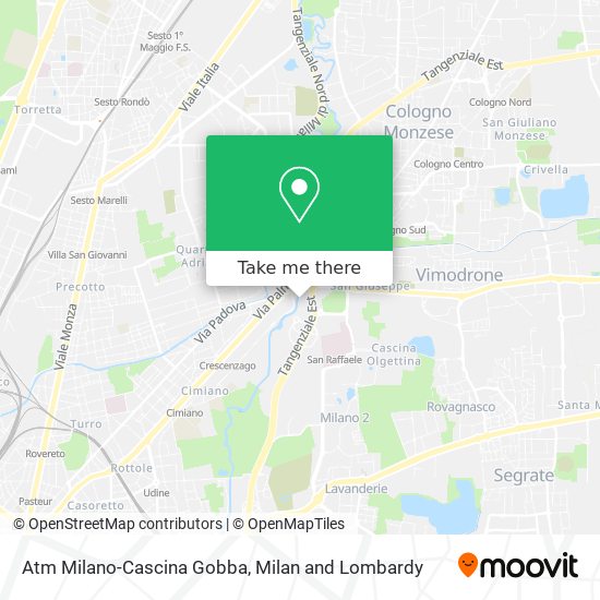 Atm Milano-Cascina Gobba map