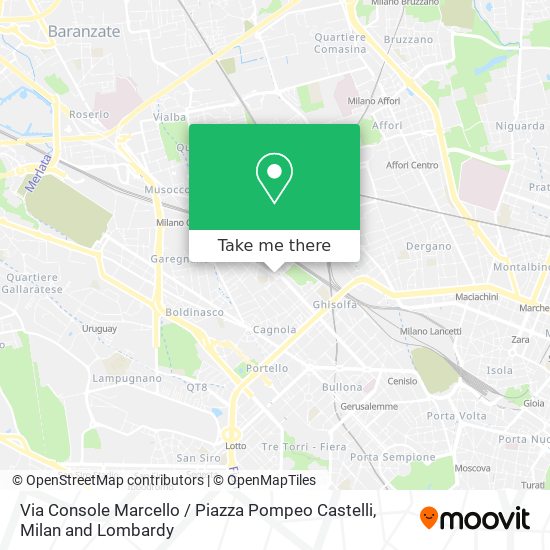 Via Console Marcello / Piazza Pompeo Castelli map
