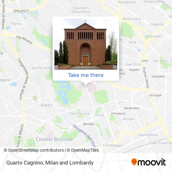 Quarto Cagnino map