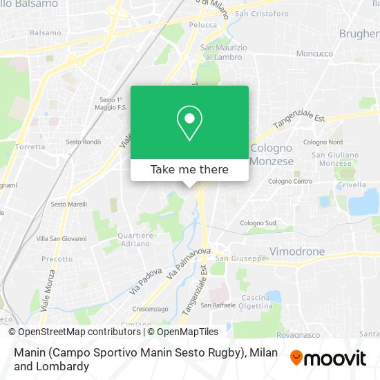 Manin (Campo Sportivo Manin Sesto Rugby) map