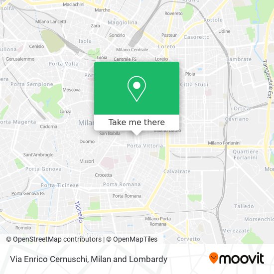 Via Enrico Cernuschi map