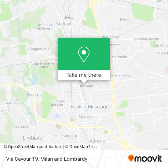 Via Cavour 19 map