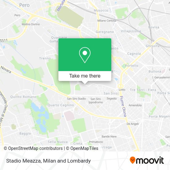 Stadio Meazza map
