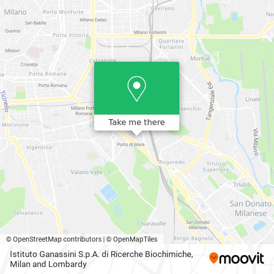 Istituto Ganassini S.p.A. di Ricerche Biochimiche map