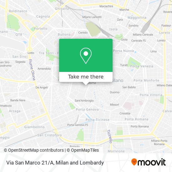 Via San Marco 21/A map