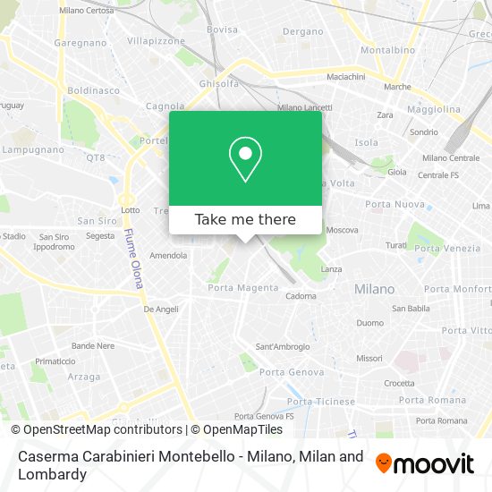 Caserma Carabinieri Montebello - Milano map