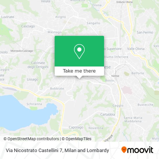 Via Nicostrato Castellini 7 map