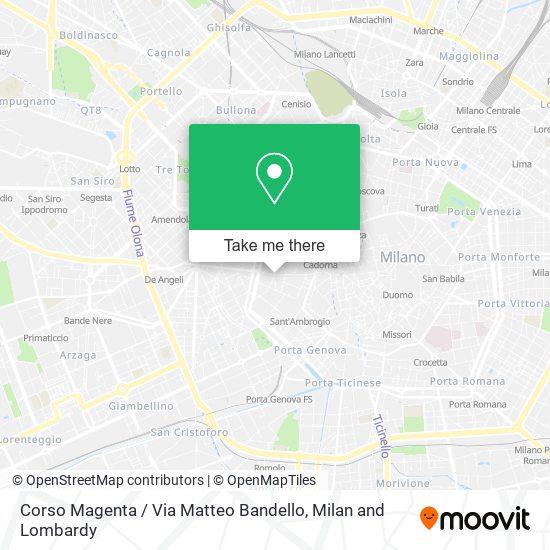 Corso Magenta / Via Matteo Bandello map