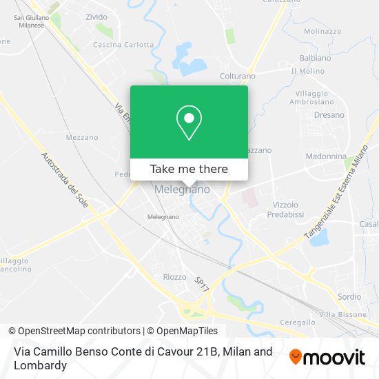 Via Camillo Benso Conte di Cavour 21B map