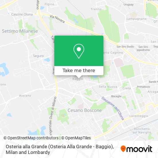 Osteria alla Grande (Osteria Alla Grande - Baggio) map