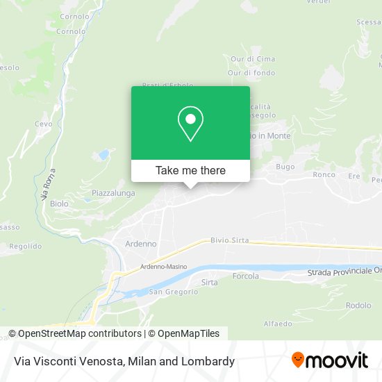 Via Visconti Venosta map