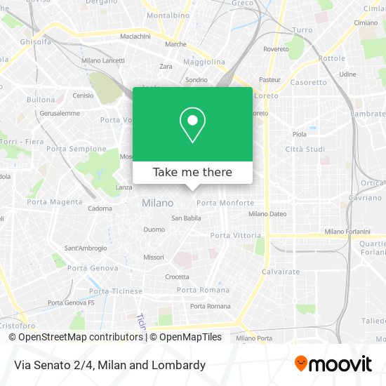 Via Senato 2/4 map