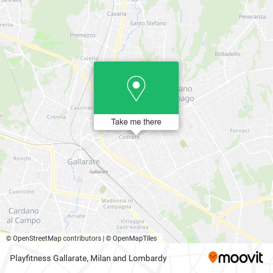 Playfitness Gallarate map