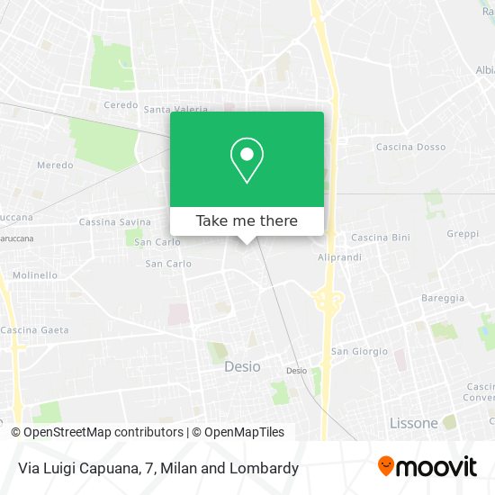 Via Luigi Capuana, 7 map