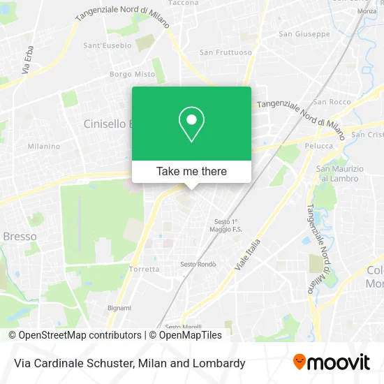 Via Cardinale Schuster map
