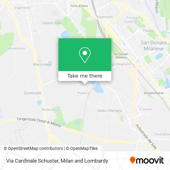 Via Cardinale Schuster map