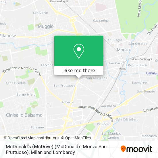 McDonald's (McDrive) (McDonald's Monza San Fruttuoso) map