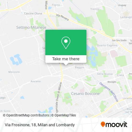 Via Frosinone, 18 map